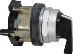 Eaton Cutler-Hammer - 30-1/2mm Mount Hole, 2 Position, Lever Operated, Selector Switch Only - Black, Maintained (MA) - Maintained (MA), Nonilluminated, Oil and Watertight - Industrial Tool & Supply