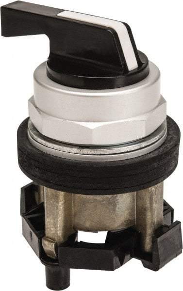 Eaton Cutler-Hammer - 30-1/2mm Mount Hole, 3 Position, Lever Operated, Selector Switch Only - Black, Maintained (MA) - Maintained (MA) - Maintained (MA), Nonilluminated, Oil and Watertight - Industrial Tool & Supply