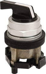 Eaton Cutler-Hammer - 30-1/2mm Mount Hole, 3 Position, Lever Operated, Selector Switch Only - Black, Maintained (MA) - Maintained (MA) - Maintained (MA), Nonilluminated, Oil and Watertight - Industrial Tool & Supply