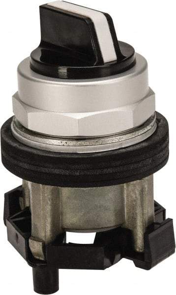 Eaton Cutler-Hammer - 30-1/2mm Mount Hole, 2 Position, Knob Operated, Selector Switch Only - Black, Maintained (MA) - Momentary (MO), Nonilluminated, Oil and Watertight - Industrial Tool & Supply