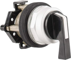 Eaton Cutler-Hammer - 30-1/2mm Mount Hole, 3 Position, Lever Operated, Selector Switch Only - Black, Maintained (MA) - Maintained (MA) - Momentary (MO), Nonilluminated, Oil and Watertight - Industrial Tool & Supply