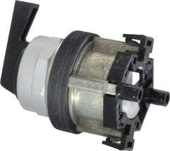 Eaton Cutler-Hammer - 30-1/2mm Mount Hole, 3 Position, Lever Operated, Selector Switch Only - Black, Momentary (MO) - Maintained (MA) - Momentary (MO), Nonilluminated, Oil and Watertight - Industrial Tool & Supply