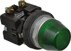Eaton Cutler-Hammer - 30-1/2mm Mount Hole, Pushbutton Switch - Illuminated - Industrial Tool & Supply