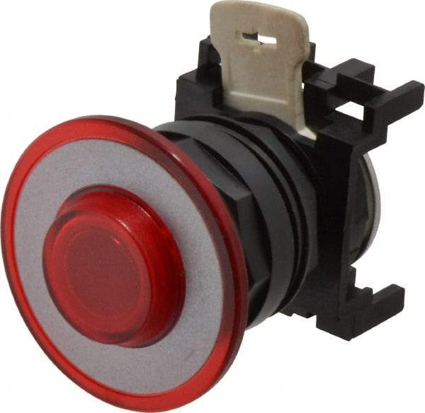 Eaton Cutler-Hammer - Pushbutton Switch Operator - Red, Round Button, Illuminated - Industrial Tool & Supply