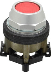 Eaton Cutler-Hammer - 30-1/2mm Mount Hole, Flush, Pushbutton Switch Only - Round, Red Pushbutton, Nonilluminated, Momentary (MO), Corrosion Resistant, Oiltight and Watertight - Industrial Tool & Supply