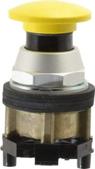 Eaton Cutler-Hammer - 30-1/2mm Mount Hole, Extended Mushroom Head, Pushbutton Switch - Yellow Pushbutton, Nonilluminated, Momentary (MO) - Industrial Tool & Supply