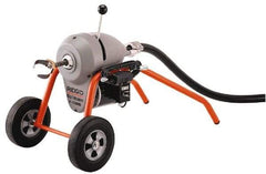 Ridgid - Electric Battery Drain Cleaning Machine - For 3" to 8" Pipe, 200' Cable, 710 Max RPM - Industrial Tool & Supply