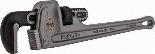 Ridgid - 14" Aluminum Straight Pipe Wrench - 2" Pipe Capacity - Industrial Tool & Supply