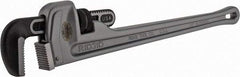 Ridgid - 24" Aluminum Straight Pipe Wrench - 3" Pipe Capacity - Industrial Tool & Supply