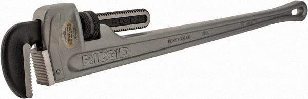 Ridgid - 36" Aluminum Straight Pipe Wrench - 5" Pipe Capacity - Industrial Tool & Supply