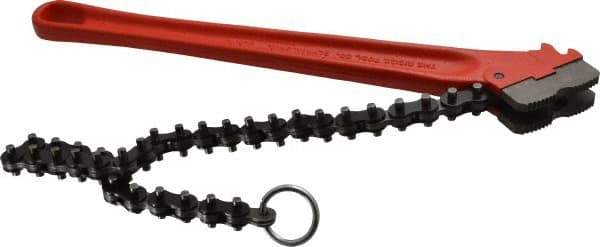 Ridgid - 2" Max Pipe Capacity, 18-1/2" Long, Chain Wrench - 5" Actual OD, 14" Handle Length - Industrial Tool & Supply