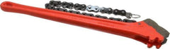Ridgid - 2-1/2" Max Pipe Capacity, 20-1/4" Long, Chain Wrench - 5" Actual OD, 18" Handle Length - Industrial Tool & Supply