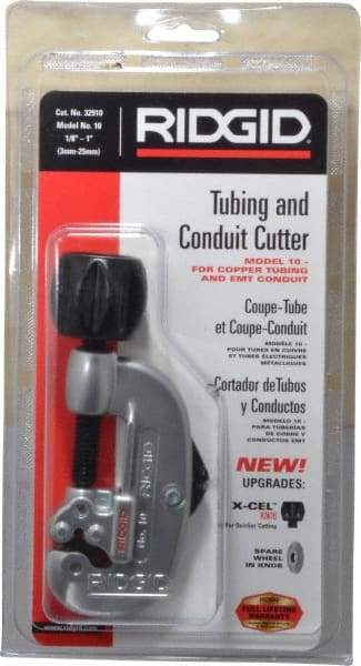 Ridgid - 1/8" to 1" Pipe Capacity, Screw Feed Tubing Cutter - Cuts Copper, Aluminum, Brass - Industrial Tool & Supply