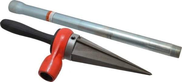 Ridgid - 1/8 to 2 Pipe Capacity, Straight Pipe Reamer with Handle - Cuts Metallic Tubing - Industrial Tool & Supply