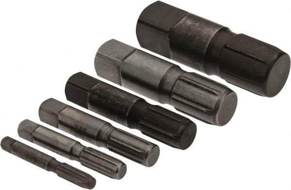 Ridgid - 6 Piece Pipe Extractor Set - Screw Range 1/8 to 1" - Industrial Tool & Supply