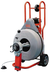 Ridgid - Electric Battery Drain Cleaning Machine - For 3" to 8" Pipe, 100' Cable, 200 Max RPM - Industrial Tool & Supply