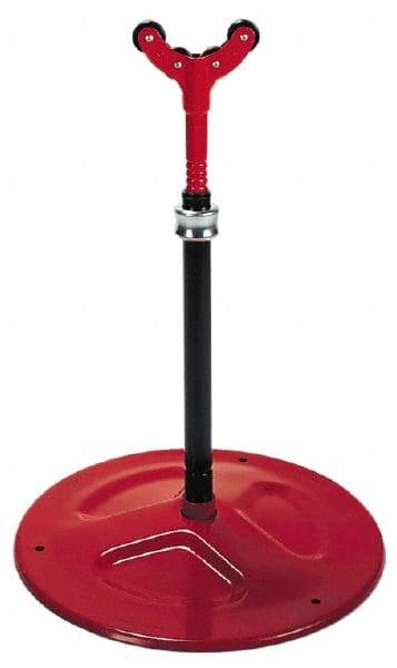 Ridgid - 1/4" to 6" Pipe Capacity, Adjustable Pipe Stand with Plain Support Head - 23" to 33" High, 2,500 Lb Capacity - Industrial Tool & Supply