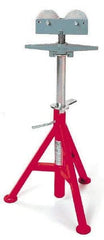 Ridgid - 12" Pipe Capacity, Adjustable Pipe Stand with 2 Roller Head - 32" to 55" High, 2,500 Lb Capacity - Industrial Tool & Supply