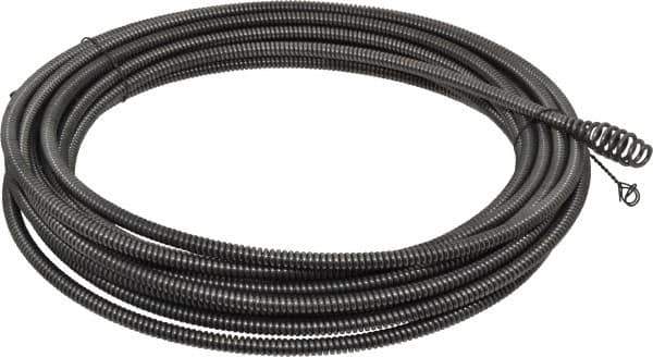 Ridgid - 5/16" x 35' Drain Cleaning Machine Cable - Inner Core Bulb Auger, 3/4" to 1-1/2" Pipe, Use with Models K39, K40 & K50 - Industrial Tool & Supply