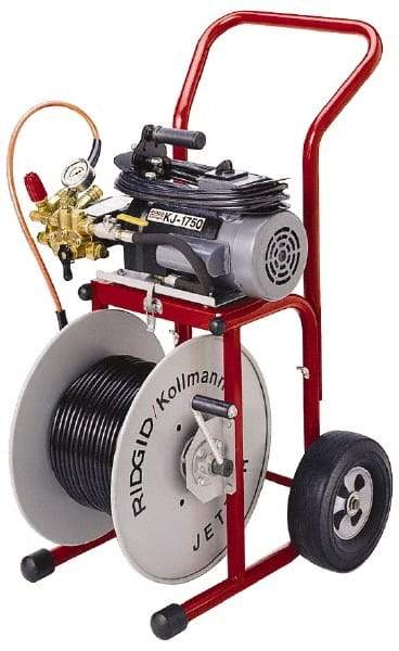 Ridgid - Electric Battery Drain Cleaning Machine - For 1-1/4" to 4" Pipe, 110' Cable - Industrial Tool & Supply