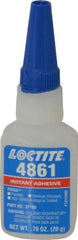 Loctite - 0.70 oz Bottle Clear Instant Adhesive - Series 4861, 20 sec Fixture Time, 24 hr Full Cure Time, Bonds to Metal & Plastic - Industrial Tool & Supply