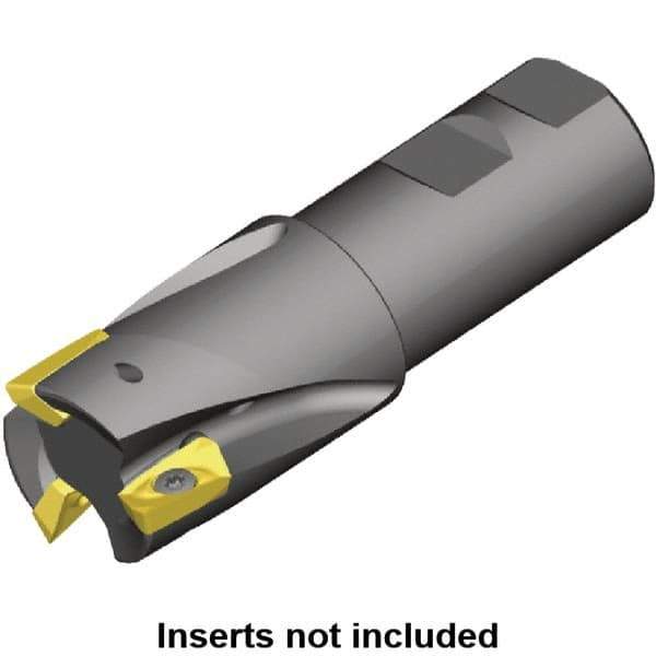 Kennametal - 1" Cut Diam, 0.71" Max Depth of Cut, 3/4" Shank Diam, 3.78" OAL, Indexable Square Shoulder End Mill - EC18.., EP18.. Inserts, Weldon Shank, 0° Lead Angle - Industrial Tool & Supply
