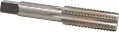 Made in USA - 11/16-20 UNS 6 Flute Bright Finish High Speed Steel Straight Flute Standard Hand Tap - Bottoming, Right Hand Thread, 4-1/32" OAL, H3 Limit, Oversize - Exact Industrial Supply