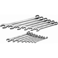 SK - 14 Piece, 1/4 to 5/16", Combination Wrench Set - Inch System of Measurement, Chrome Finish - Industrial Tool & Supply