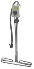 Made in USA - 120 Volt, 1 Phase, 1,000 Watt, T Type Sink Sanitizer Heater - 26" Leg Length - Industrial Tool & Supply