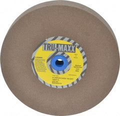 Tru-Maxx - 120 Grit Aluminum Oxide Bench & Pedestal Grinding Wheel - 7" Diam x 1" Hole x 1" Thick, 3600 Max RPM, O Hardness, Fine Grade , Vitrified Bond - Industrial Tool & Supply