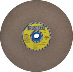 Tru-Maxx - 120 Grit Aluminum Oxide Bench & Pedestal Grinding Wheel - 8" Diam x 1" Hole x 1" Thick, 3600 Max RPM, O Hardness, Fine Grade , Vitrified Bond - Industrial Tool & Supply