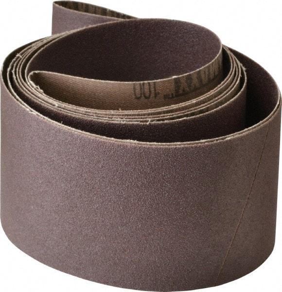 Tru-Maxx - 3" Wide x 90" OAL, 100 Grit, Aluminum Oxide Abrasive Belt - Aluminum Oxide, Fine, Coated, X Weighted Cloth Backing, Series VAC228 - Industrial Tool & Supply