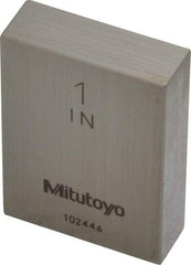Mitutoyo - 1" Rectangular Steel Gage Block - Accuracy Grade AS-1, Includes Certificate of Inspection - Industrial Tool & Supply