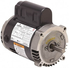 US Motors - 1/2 hp, ODP Enclosure, Manual Thermal Protection, 1,625 RPM, 115 Volt, 60/50 Hz, Single Phase Permanent Split Capacitor (PSC) Motor - Size 56 Frame, Cradle Mount, 1 Speed, Ball Bearings, 5.0/5.7 Full Load Amps, B Class Insulation, Reversible - Industrial Tool & Supply