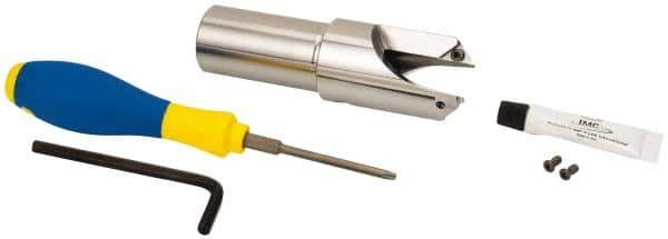 Iscar - Series ChamRing, 1.496" Overall Diam, 5.21" OAL Drilling Chamfer Ring - XCGT 09... Insert - Industrial Tool & Supply