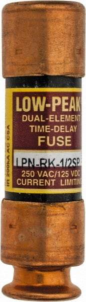 Cooper Bussmann - 125 VDC, 250 VAC, 0.5 Amp, Time Delay General Purpose Fuse - Fuse Holder Mount, 50.8mm OAL, 100 at DC, 300 at AC (RMS) kA Rating, 9/16" Diam - Industrial Tool & Supply