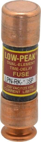 Cooper Bussmann - 125 VDC, 250 VAC, 10 Amp, Time Delay General Purpose Fuse - Fuse Holder Mount, 50.8mm OAL, 100 at DC, 300 at AC (RMS) kA Rating, 9/16" Diam - Industrial Tool & Supply