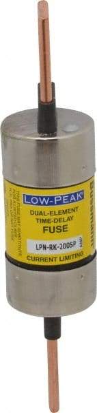 Cooper Bussmann - 250 VAC/VDC, 200 Amp, Time Delay General Purpose Fuse - Bolt-on Mount, 7-1/8" OAL, 100 at DC, 300 at AC (RMS) kA Rating, 1-9/16" Diam - Industrial Tool & Supply