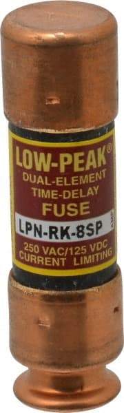 Cooper Bussmann - 125 VDC, 250 VAC, 8 Amp, Time Delay General Purpose Fuse - Fuse Holder Mount, 50.8mm OAL, 100 at DC, 300 at AC (RMS) kA Rating, 9/16" Diam - Industrial Tool & Supply