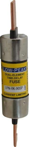 Cooper Bussmann - 250 VAC/VDC, 90 Amp, Time Delay General Purpose Fuse - Bolt-on Mount, 5-7/8" OAL, 100 at DC, 300 at AC (RMS) kA Rating, 1-1/16" Diam - Industrial Tool & Supply