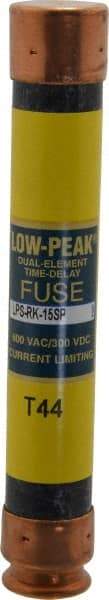 Cooper Bussmann - 300 VDC, 600 VAC, 15 Amp, Time Delay General Purpose Fuse - Fuse Holder Mount, 127mm OAL, 100 at DC, 300 at AC (RMS) kA Rating, 13/16" Diam - Industrial Tool & Supply