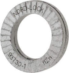 Nord-Lock - 5/16", 0.534" OD, Zinc Flake, Steel Wedge Lock Washer - Grade 2, 0.336 to 0.344" ID - Industrial Tool & Supply