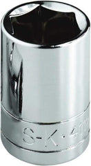SK - 7/8", 1/2" Drive, Standard Hand Socket - 6 Points, Steel, Chrome Finish - Industrial Tool & Supply