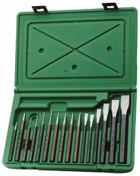 SK - 16 Piece Punch & Chisel Set - Industrial Tool & Supply