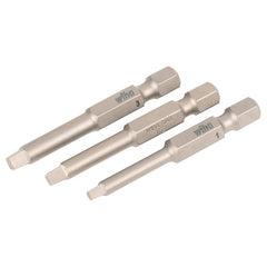 Square Power Bit #1, 2 & 3 × 50mm (3 Bit Pack) - Industrial Tool & Supply