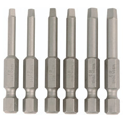 Square Power Bit #1, 2 & 3 × 50mm (6 Bit Pack) - Industrial Tool & Supply