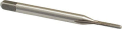 Kennametal - #0-80 UNF 3B 2 Flute Bright Finish High Speed Steel Straight Flute Standard Hand Tap - Bottoming, Right Hand Thread, 1.63" OAL, 0.313" Thread Length, H1 Limit, Oversize - Exact Industrial Supply