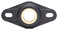 Igus - 30mm ID, 118mm OAL2-Bolt Flange Bearing - 899 Lb Dyn Cap, 87-1/2" Btw Mnt Hole Ctrs, Thermoplastic - Industrial Tool & Supply