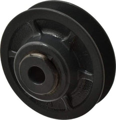 Browning - 1/2" Inside Diam x 3.15" Outside Diam, 1 Groove, Variable Pitched Sheave - Belt Sections 3L, 4L, A, 5L & B, 1-7/8" Sheave Thickness, 21/32 to 1" Face Width - Industrial Tool & Supply
