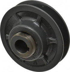 Browning - 5/8" Inside Diam x 3.15" Outside Diam, 1 Groove, Variable Pitched Sheave - Belt Sections 3L, 4L, A, 5L & B, 1-7/8" Sheave Thickness, 21/32 to 1" Face Width - Industrial Tool & Supply